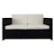 Black Fiesta Outdoor Sofa Set II - White Cushions - 2