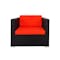 Summer Modular Outdoor Sofa Set - Orange Cushions - 8