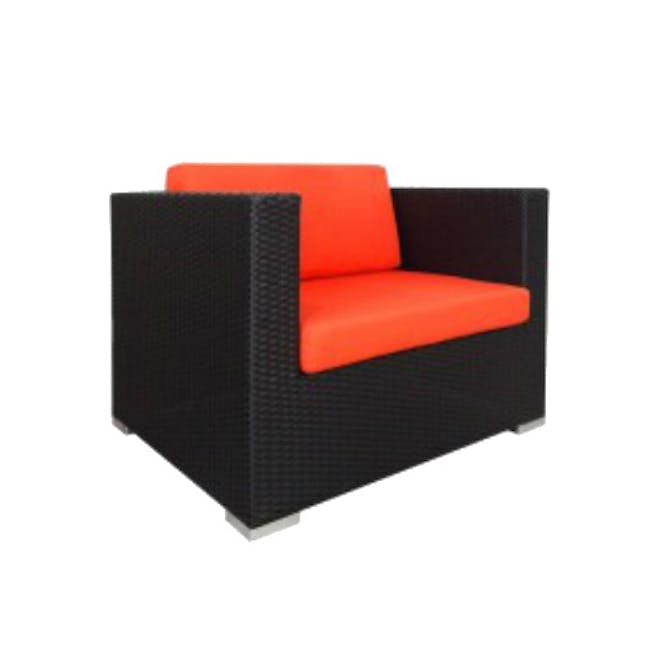 Summer Modular Outdoor Sofa Set - Orange Cushions - 2