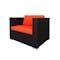 Summer Modular Outdoor Sofa Set - Orange Cushions - 3