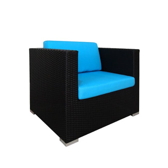 Summer Modular Outdoor Sofa Set - Blue Cushions - 2