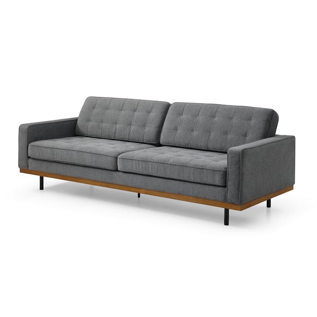 Conran 3 Seater Sofa - Walnut, Charcoal Grey - 2