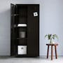 Olavi Metal Cabinet with 4 Shelves - Black - 3