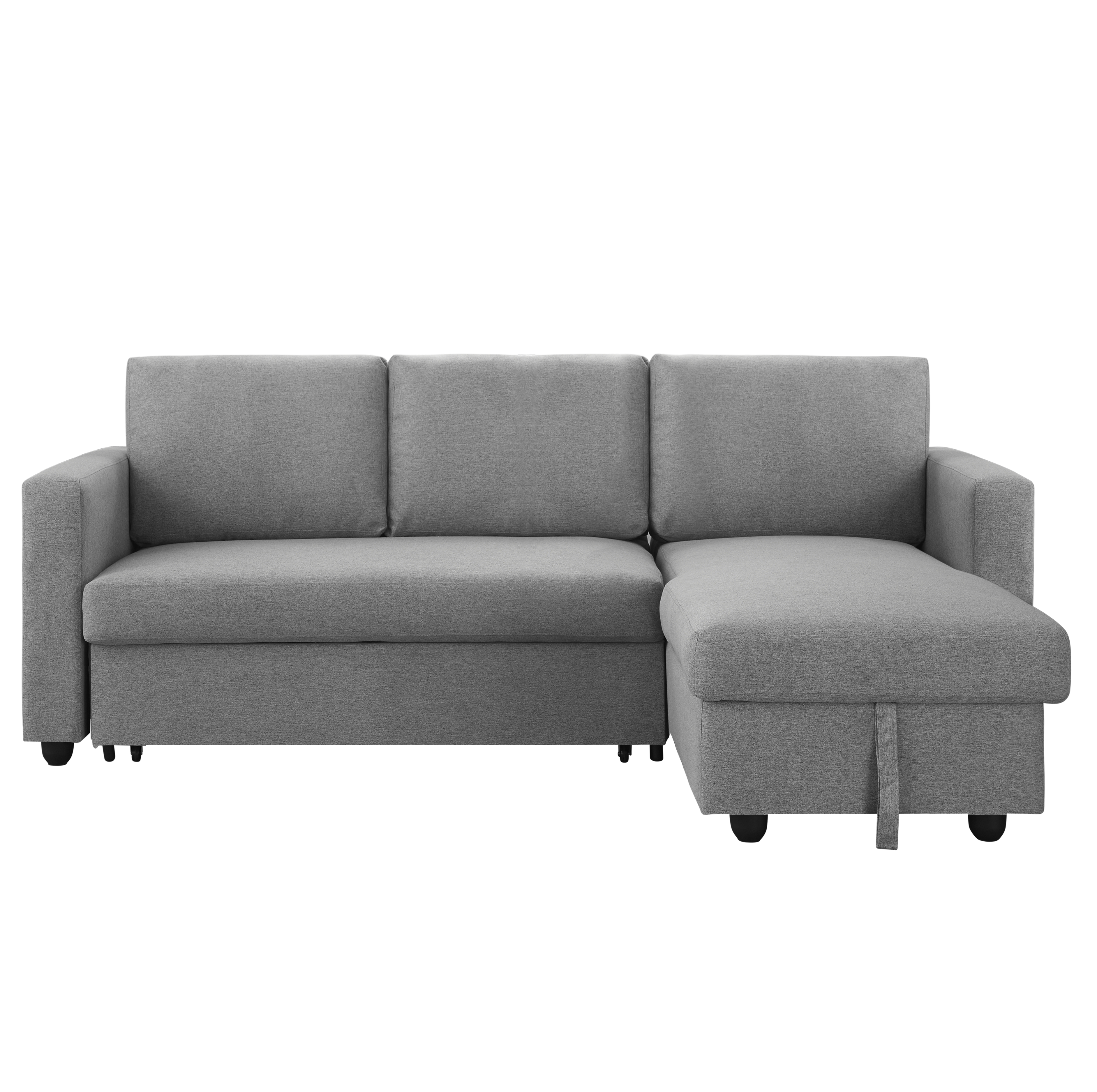 Mia LShaped Storage Sofa Bed Dove Grey, HV Modern Sofas & Lounge