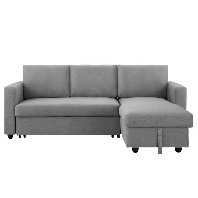 Mia L-Shaped Storage Sofa Bed - Dove Grey - 1