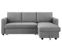 Mia L-Shaped Storage Sofa Bed - Dove Grey