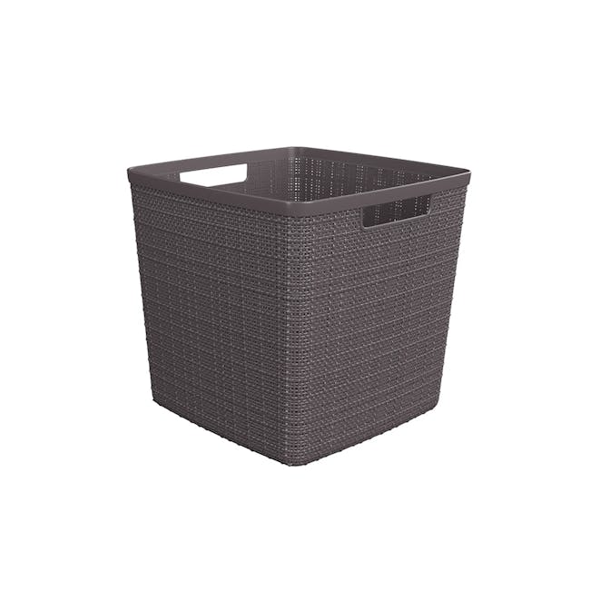 Jute Basket Cube 17L - Peppercorn - 0