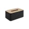 Wooden Tissue Box - Black - 0