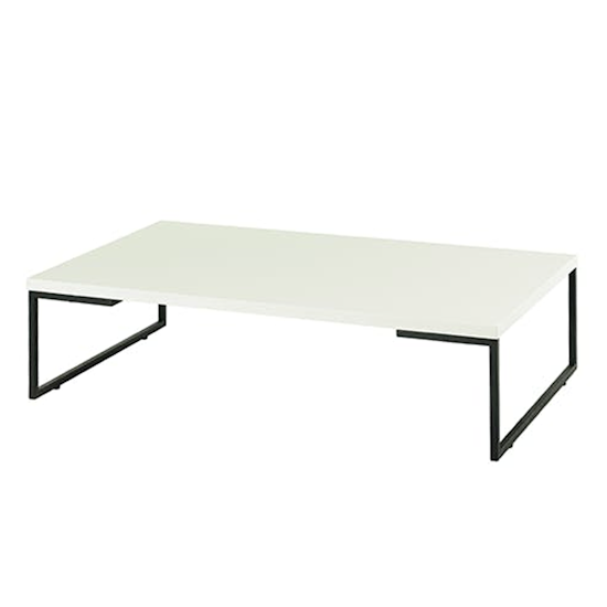 Myron Rectangle Coffee Table White Matt Black Malmo Hipvan Myron Rectangle Coffee Table White
