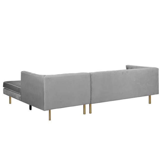 (As-is) Cadencia L-Shaped Sofa - Anchor Grey (Velvet) - 21