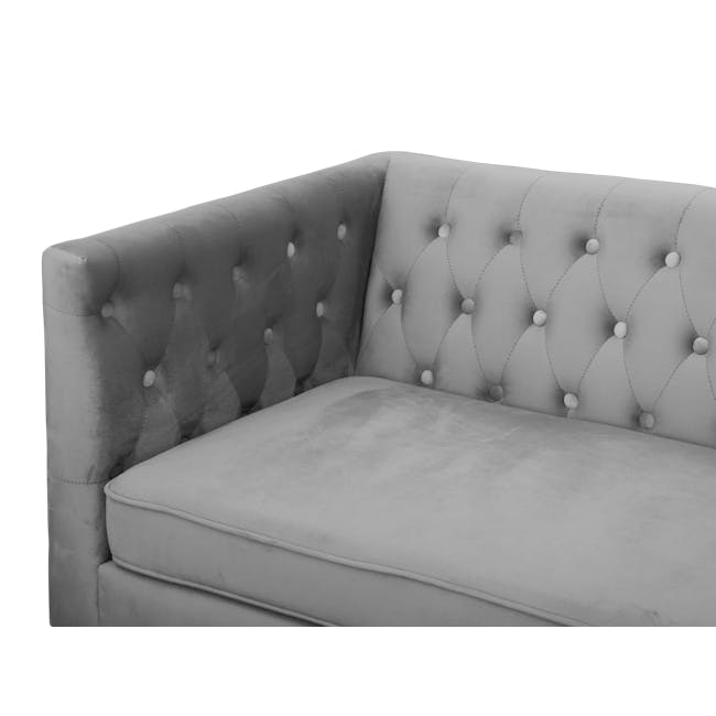 (As-is) Cadencia L-Shaped Sofa - Anchor Grey (Velvet) - 23
