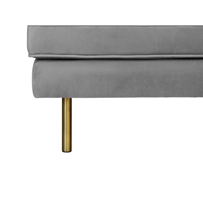 (As-is) Cadencia L-Shaped Sofa - Anchor Grey (Velvet) - 24
