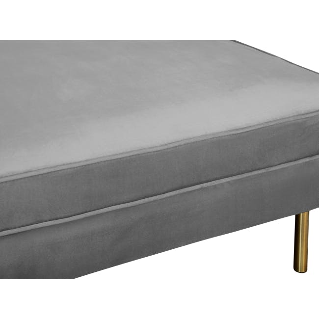 (As-is) Cadencia L-Shaped Sofa - Anchor Grey (Velvet) - 25