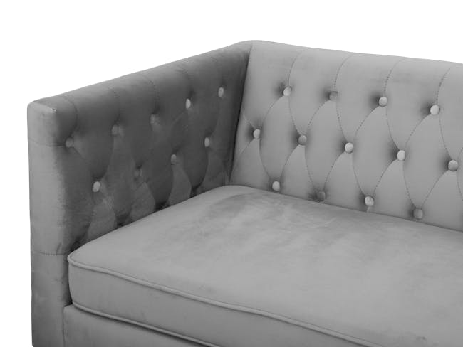 Cadencia L-Shaped Sofa - Anchor Grey (Velvet) - 4