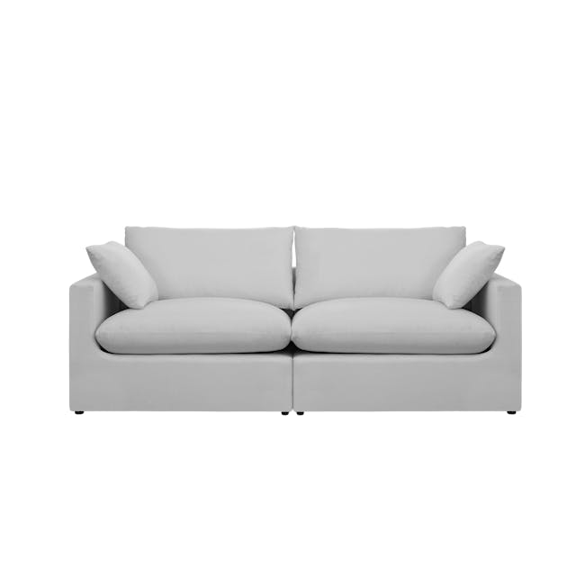 Russell 3 Seater Sofa - Silver (Eco Clean Fabric) - 0