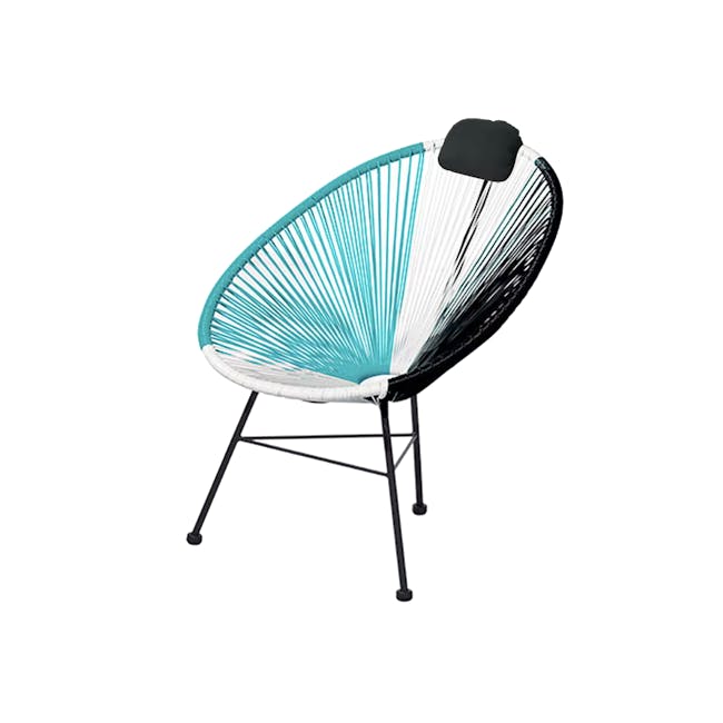 Acapulco Lounge Chair - Robin Blue, White, Black Mix - 0