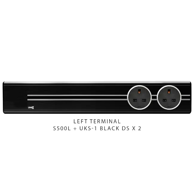 Line8 Power Track 500mm + 2 Adaptors Bundle - Black Hairline - 3 - Black and sleek design with integrated left terminal
