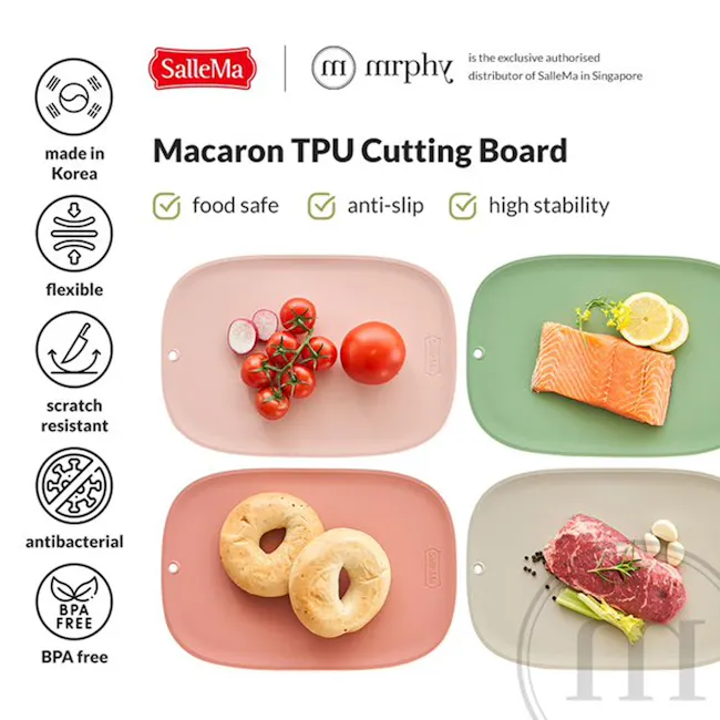 SalleMa Macaron TPU Cutting Board (Avocado) - 14
