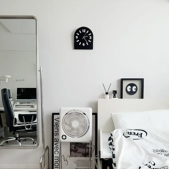Lorne Fabric Table Clock - Black - 5