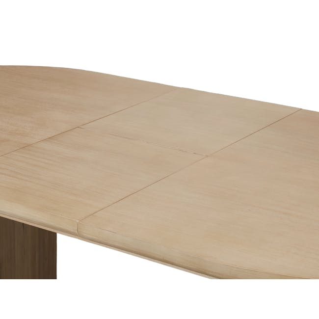 Catania Extendable Dining Table 1.6m-2m with 4 Catania Dining Chairs - 19 - Light wood table, minimalist design, seamless