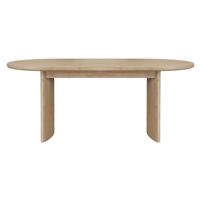 Catania Extendable Dining Table 1.6m-2m with 4 Catania Dining Chairs - 7 - Light wood table, minimalist design, natural