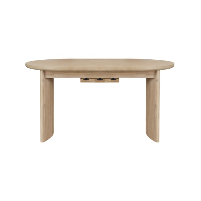 Catania Extendable Dining Table 1.6m-2m with 4 Catania Dining Chairs - 8 - Light wood table, minimalist design, natural