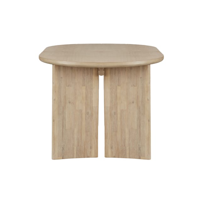 Catania Extendable Dining Table 1.6m-2m with 4 Catania Dining Chairs - 9 - Wooden dining table, minimalist design, round