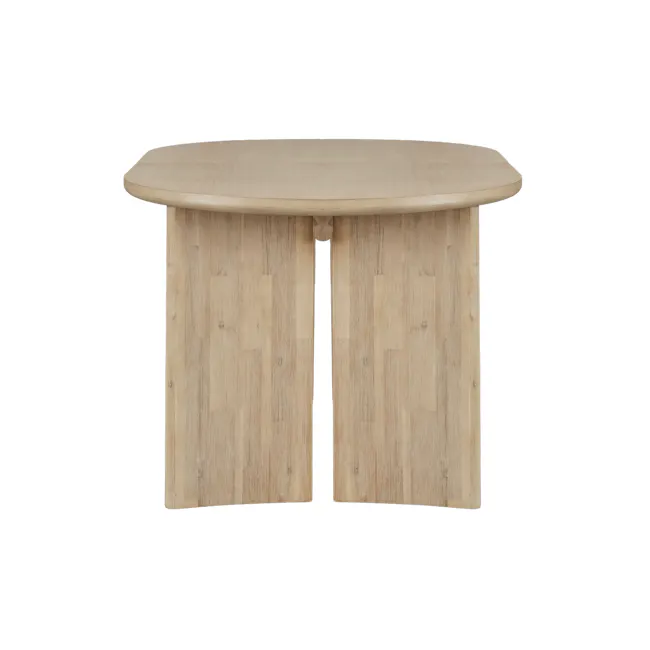Catania Extendable Dining Table 1.6m-2m with 4 Catania Dining Chairs - 9 - Wooden dining table, minimalist design, round