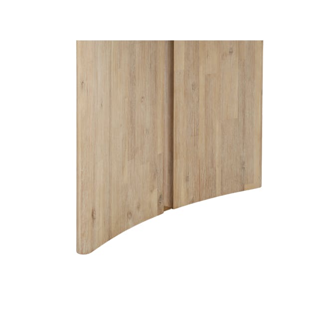 Catania Extendable Dining Table 1.6m-2m with 4 Catania Dining Chairs - 11 - Wooden surface, natural wood grain, light brown