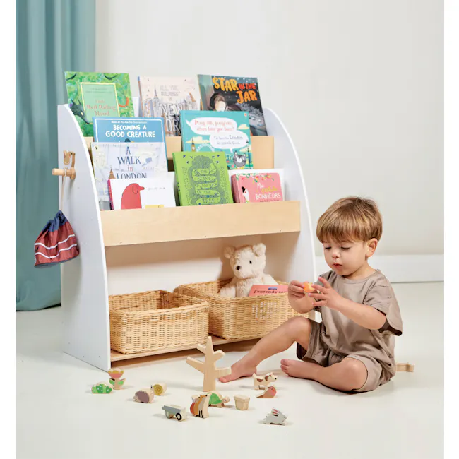 Tender Leaf Forest Bookcase - 5 - Children's bookshelf, children's books, colorful books, stuffed animal, wooden toys