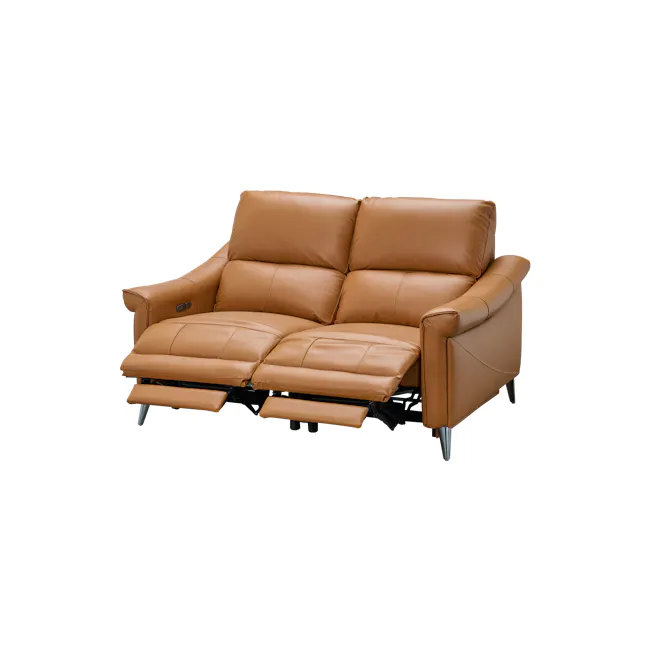 Strato 2 Seater Power Recliner Sofa - Crimson Tan (Top Grain Leather) - Zero Wall - 10