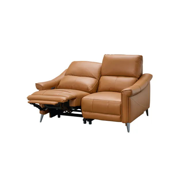 Strato 2 Seater Power Recliner Sofa - Crimson Tan (Top Grain Leather) - Zero Wall - 1