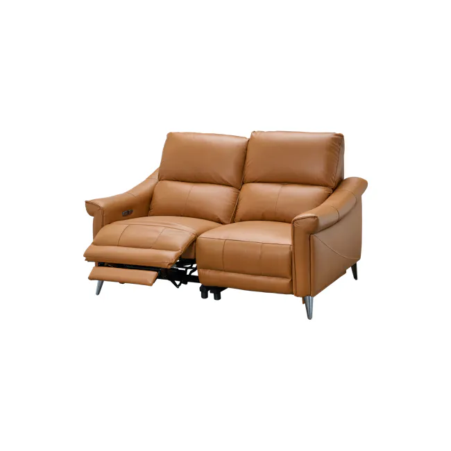 Strato 2 Seater Power Recliner Sofa - Crimson Tan (Top Grain Leather) - Zero Wall - 8