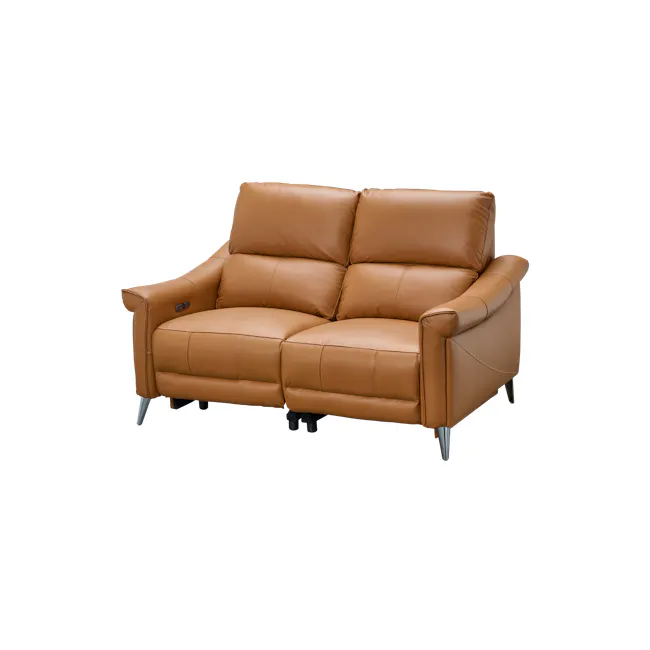 Strato 2 Seater Power Recliner Sofa - Crimson Tan (Top Grain Leather) - Zero Wall - 11