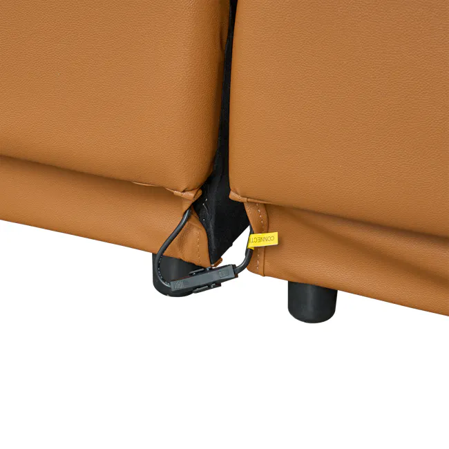 Strato 2 Seater Power Recliner Sofa - Crimson Tan (Top Grain Leather) - Zero Wall - 14