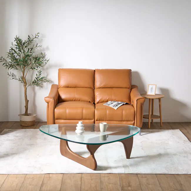 Strato 2 Seater Power Recliner Sofa - Crimson Tan (Top Grain Leather) - Zero Wall - 5