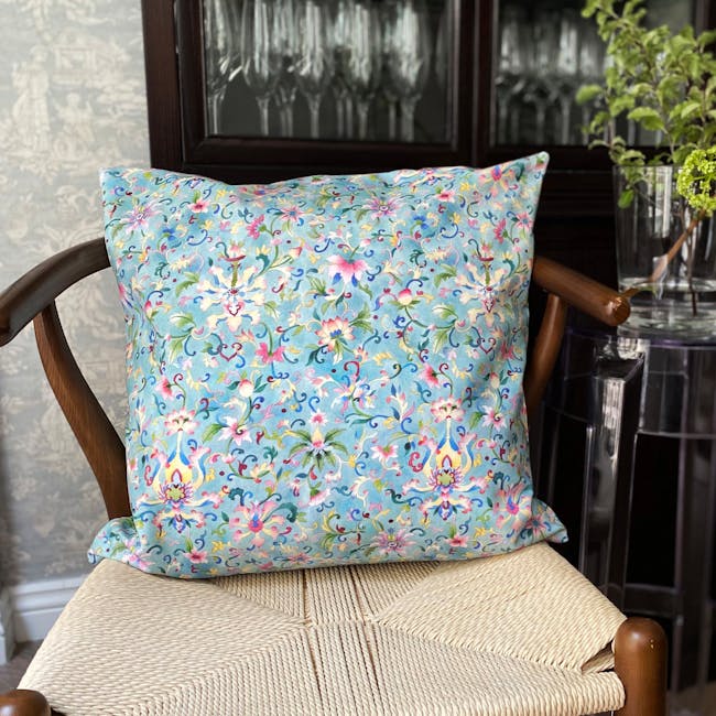 Singlapa Chinese Floral Cushion Cover - 3