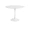 Carmen Round Dining Table 1m in White with 4 Floris Chairs in White - 1