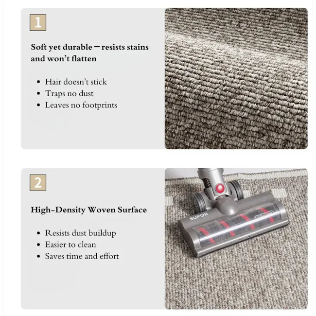 Woven Door Entrance Mat - Rectangle Box Brown Grey (2 Sizes) - 8