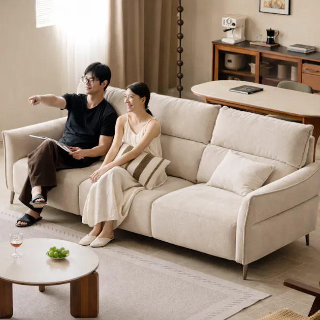Billand 3 Seater Sofa - Milk Tea (Pet Friendly) - 5