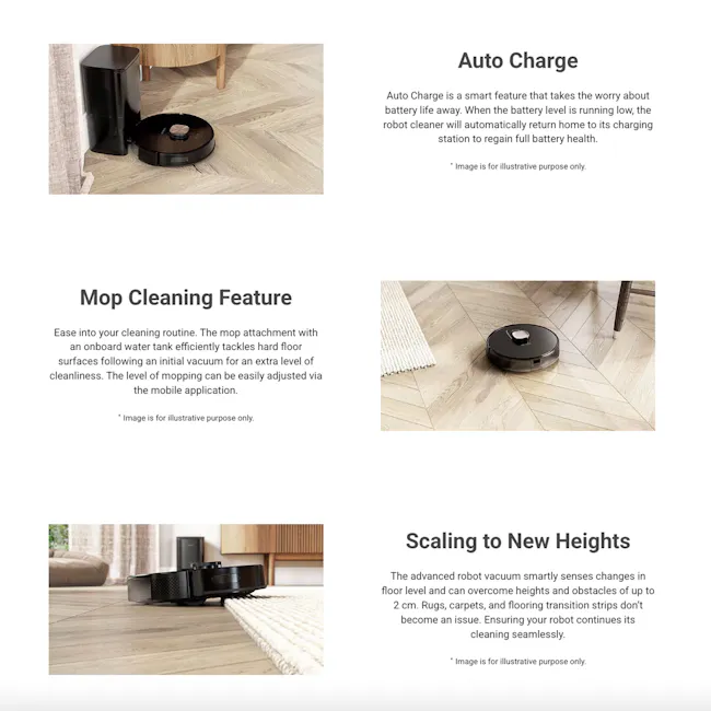 Robot Vacuum Cleaner - RV-X20DP BKCG - 7