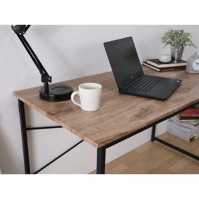 Isaac Study Table 1.2m - Brown, Black - 2
