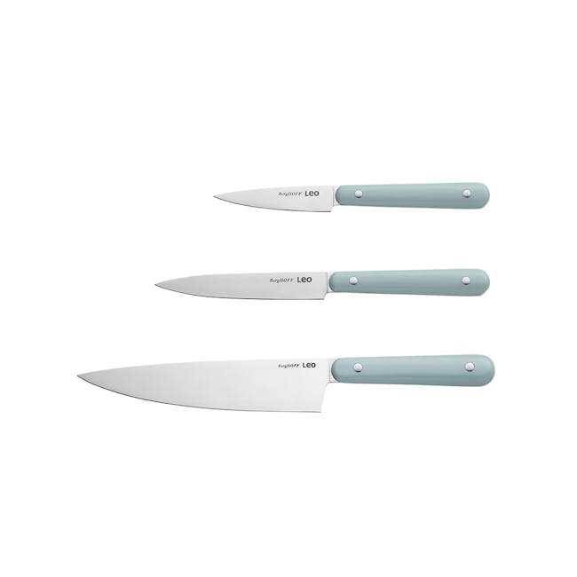 Berghoff 3 PC Multifunctional Stainless Steel Starter Knife Set - 1 - Sleek, modern kitchen knives with a minimalist design
