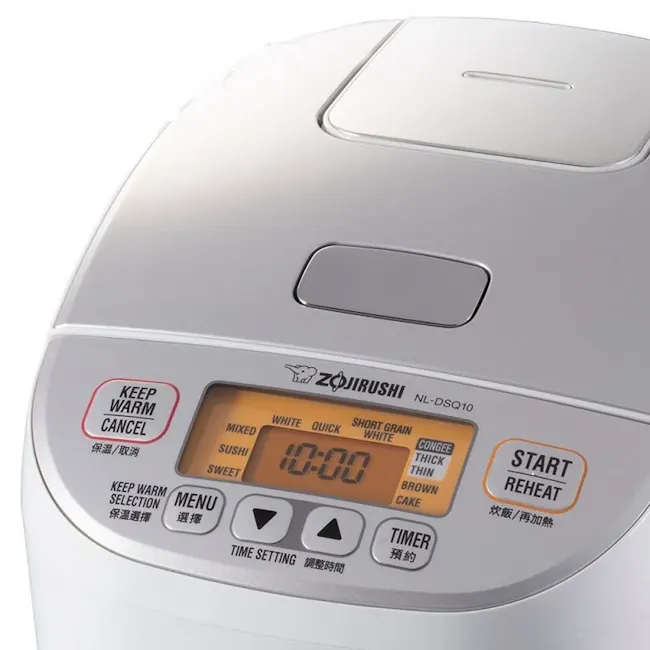 Specification details for Zojirushi 0.54L Micom Rice Cooker (NL-BGQ05) - Champagne White