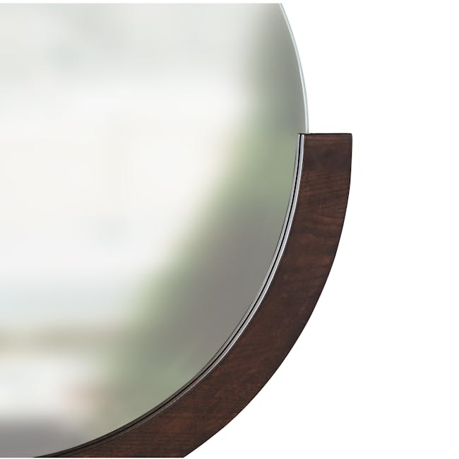 Mira Round Mirror 82 cm - Walnut - 3