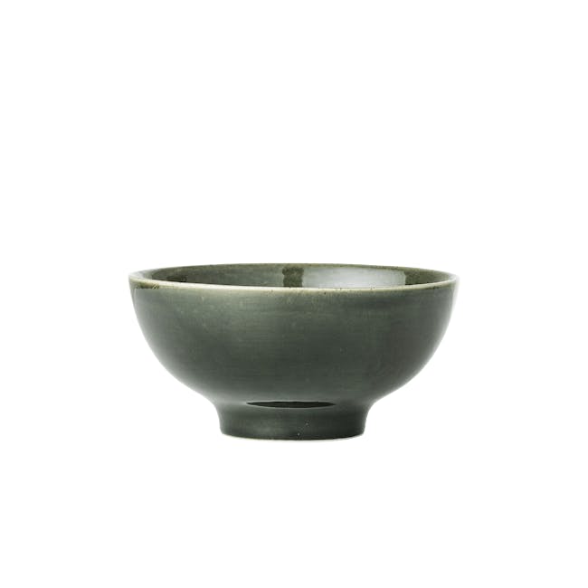 Haga Small Bowl - Green with White Rim - 0