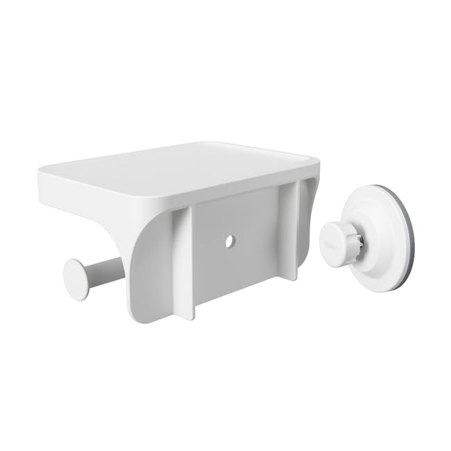 Flex Gel-Lock Toilet Paper Holder with Shelf - White - 3