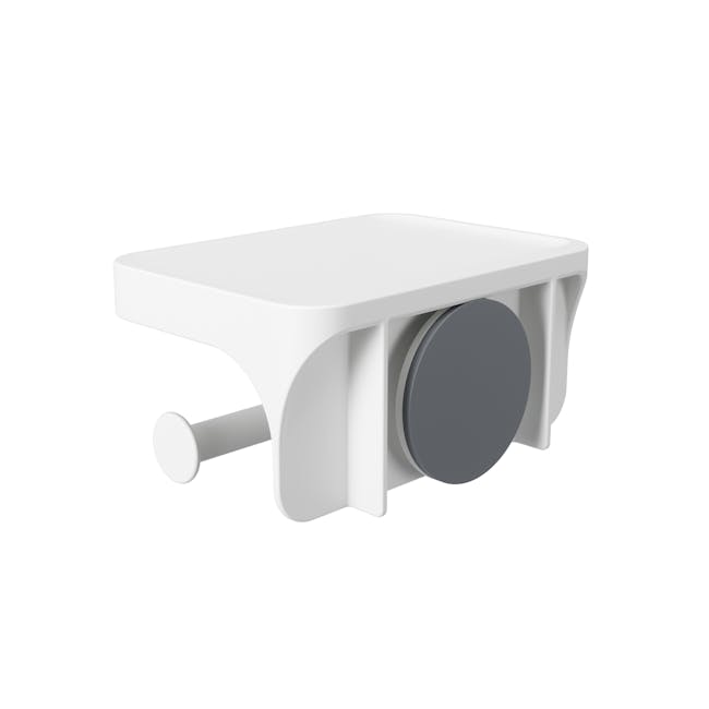 Flex Gel-Lock Toilet Paper Holder with Shelf - White - 2
