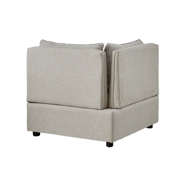 Cameron Corner Unit - Sand (Fabric) - 3 - Cream upholstered sofa, beige fabric texture, modern design, comfortable seating