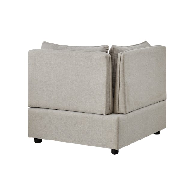 Cameron Large Corner Storage Sofa - Sand (Fabric) - 19 - Cream upholstered sofa, beige fabric texture, modern design